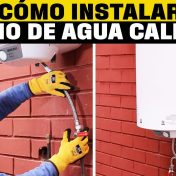 Termo eléctrico instalado en garaje frío